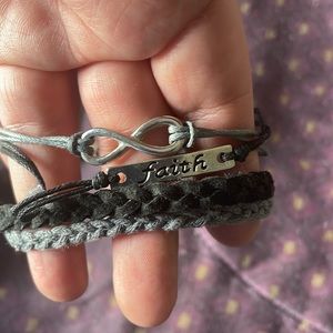 Faith and infinity bracelets